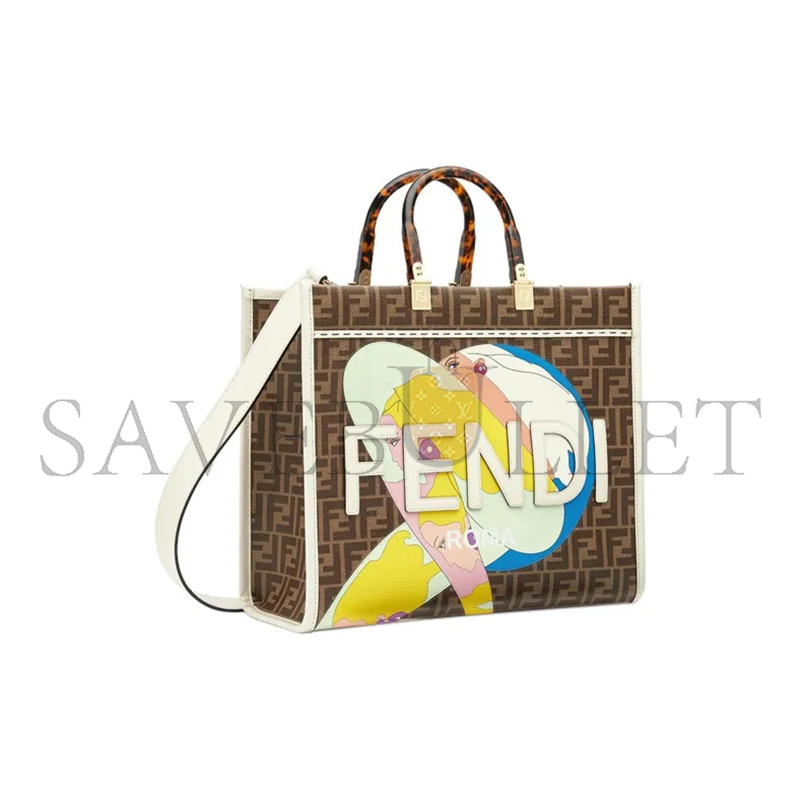 F**di sunshine cloth tote 8bh386ajhjf1hb5 (36*31*12cm)